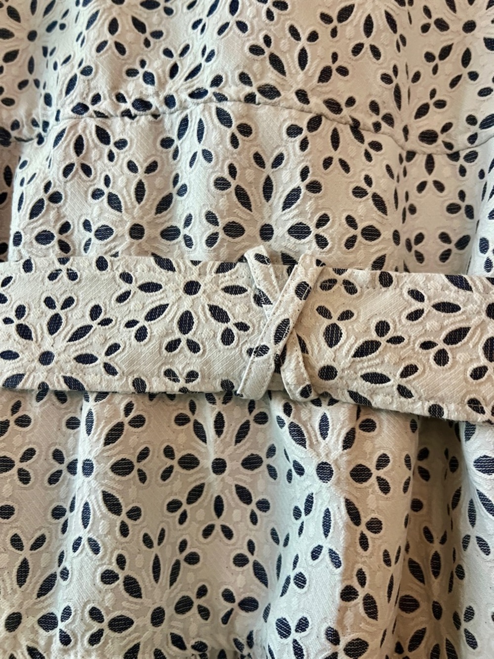 Elevenses White Floral Jean Jacket with Blue eyelet - Picture 7 of 16